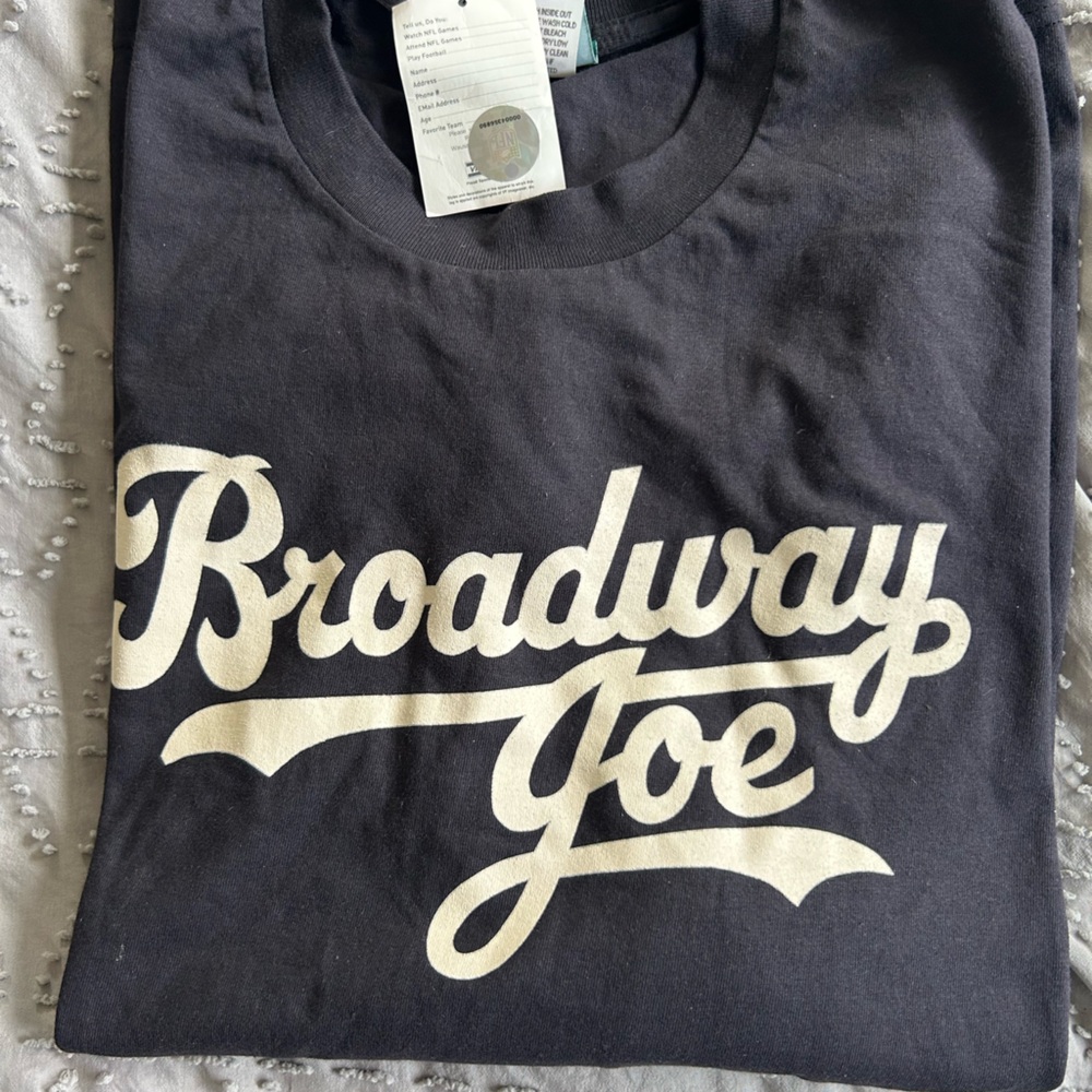 NFL Broadway Joe Long Sleeve Tee - Black and White